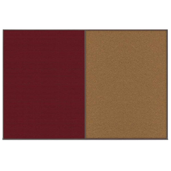 Enclosed Corkboard, 1 Door, 72"x48", 4" Fra